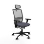 PIQUERAS Y CRESPO Silla de oficina Haches Gris con mecanismo Sincro/Traslack