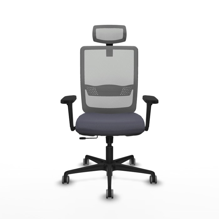 PIQUERAS Y CRESPO Silla de oficina Haches Gris con mecanismo Sincro/Traslack
