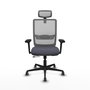 PIQUERAS Y CRESPO Silla de oficina Haches Gris con mecanismo Sincro/Traslack