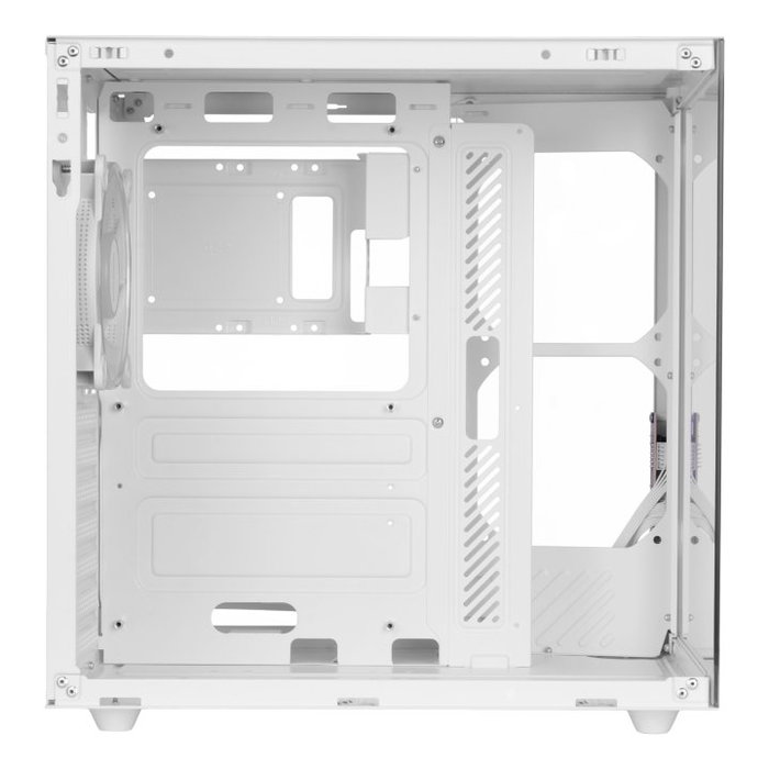 Mars Gaming Caja ATX MCVONEW Blanca, Cubo con Doble Cristal Templado, Compatible Placas ATX, Refrigeración Hasta 240 mm, Ventilador FRGB, Soporte VGA 334 mm