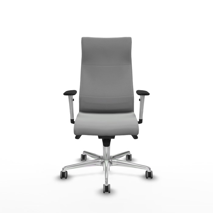 PIQUERAS Y CRESPO Sillón Albacete Gris Claro con Mecanismo Sincro y Base de Aluminio