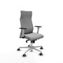 PIQUERAS Y CRESPO Sillón Albacete Gris Claro con Mecanismo Sincro y Base de Aluminio