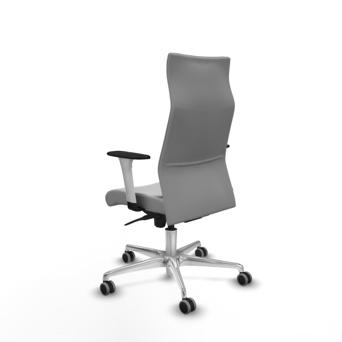 PIQUERAS Y CRESPO Sillón Albacete Gris Claro con Mecanismo Sincro y Base de Aluminio