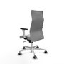 PIQUERAS Y CRESPO Sillón Albacete Gris Claro con Mecanismo Sincro y Base de Aluminio