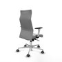 PIQUERAS Y CRESPO Sillón Albacete Gris Claro con Mecanismo Sincro y Base de Aluminio