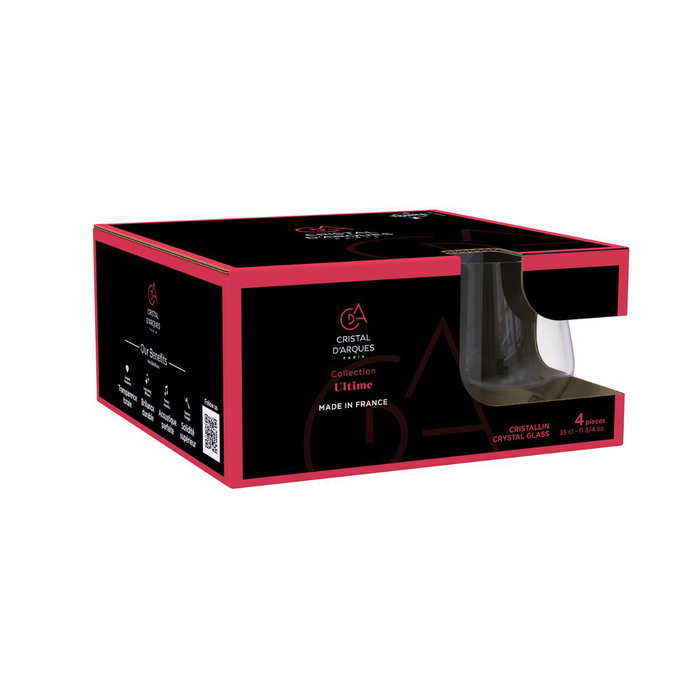 Caja 4 Vasos Bajos Cristalín Ultime Cristal d'Arques 35 cL