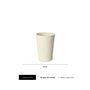 Bioworks Vaso Desechable de Bambú 25 cl, Color Crema, Pack de 150 Unidades