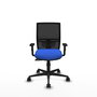 PIQUERAS Y CRESPO Silla de oficina Yunquera con mecanismo Sincro, Azul y Negro