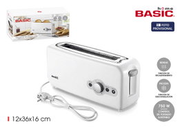 Basic Home Tostadora Rectangular Blanca 750W