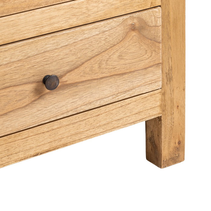 Cómoda Natural Madera Mindi Dormitorio 100 X 40 X 90 cm