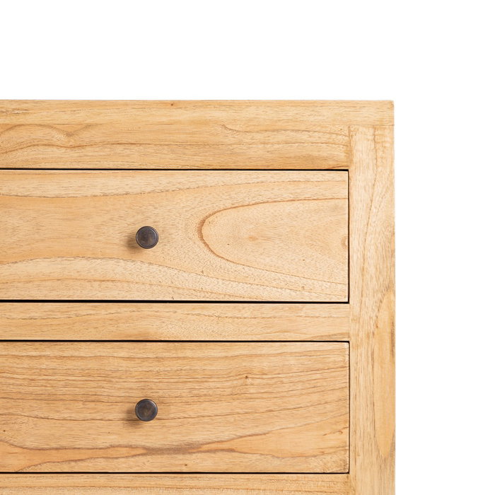 Cómoda Natural Madera Mindi Dormitorio 100 X 40 X 90 cm