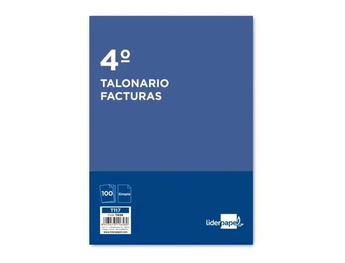 Liderpapel Talonario T117 Facturas Cuarto Original Sin Iva 144x210 Mm Liderpapel Talonario T117 Facturas Cuarto Original Sin Iva 144x210 Mm
