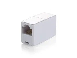 Equip 121252 Adaptador RJ45 Hemba a Hemba, Blanco, Contactos Chapados en Oro