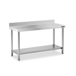 DISTFORM Mesa Mural Estándar para Cocina 200x60 cm - Encimera y Estante de Acero Inoxidable con Patas Regulables