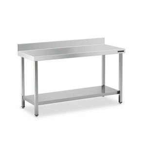 DISTFORM Mesa Mural Estándar para Cocina 200x60 cm - Encimera y Estante de Acero Inoxidable con Patas Regulables