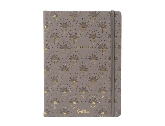 Liderpapel Agenda Oficina 2027 Boho Día Página A5 Gris