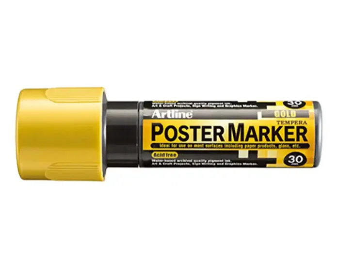 Artline Rotulador Poster Marker EPP-30 Punta Rectangular 30 mm Oro