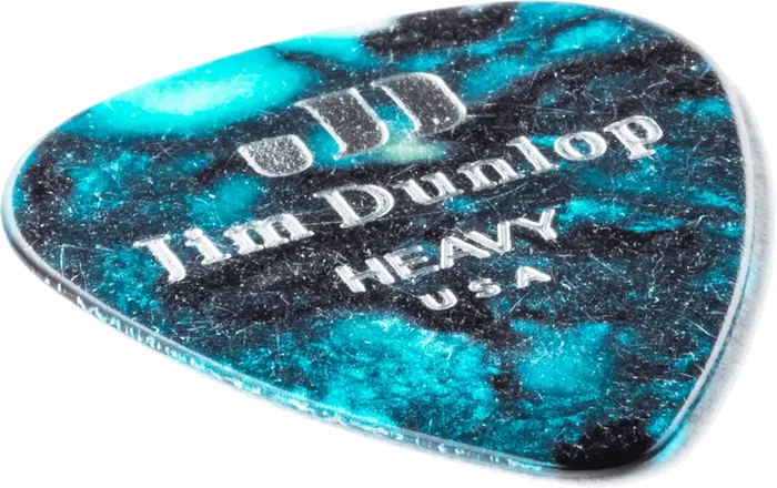Dunlop Pack 72 Púas Genuine Celluloid Classic Turquesa - Heavy