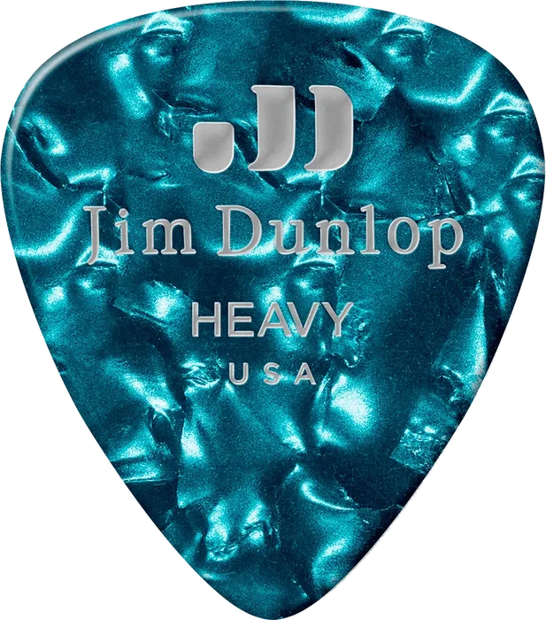 Dunlop Pack 72 Púas Genuine Celluloid Classic Turquesa - Heavy