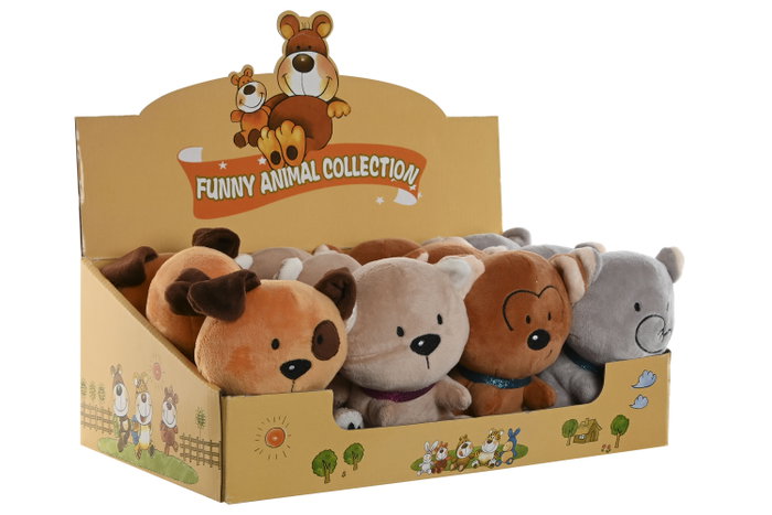 DKD Home Decor Set de 4 Peluches Surtidos Multicolor