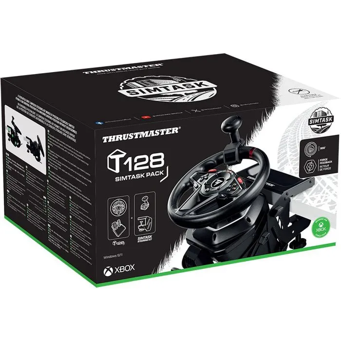 Thrustmaster T128 SimTask Pack Volante y Pedales para PC y Xbox