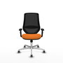 PIQUERAS Y CRESPO Silla de oficina Mardos Naranja y Negro