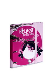 Carpebloc Pardo Muxote Belleza Carton Forrado 320X280 4 An.Mixtas 35Mm Con Rec. 120 Hj. 90Gr.Cuadric.5X5 Rosa