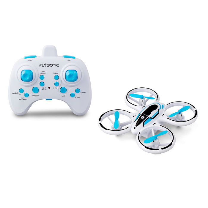 Bizak Dron Acrobático 62004827 2.4GHz 3 Canales con Luces LED Azul y Verde para Giros 360 Grados y Vuelos Estables para Mayores de 8 Años