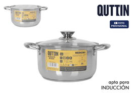 New Neron Cacerola de Acero Inoxidable con Tapa 22 cm (5 L) (6 Unidades)