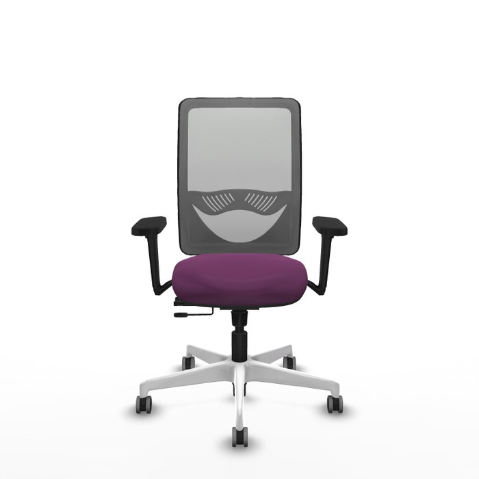 PIQUERAS Y CRESPO Silla de oficina Zulema con mecanismo Sincro/Traslack, Morado y Gris