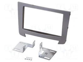 PER.PIC. Bastidor de montaje de radio 2 DIN gris para SsangYong