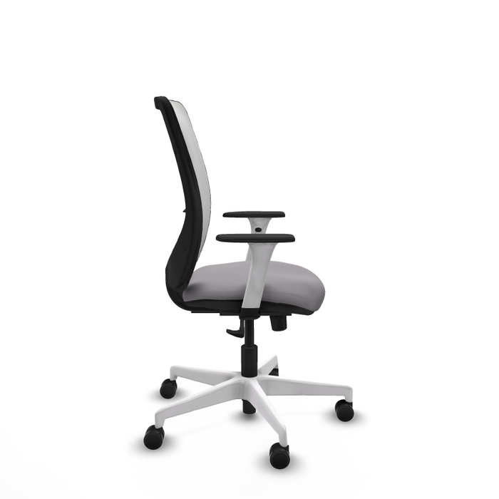 PIQUERAS Y CRESPO Silla de oficina Zulema con mecanismo Sincro, Gris y Blanco