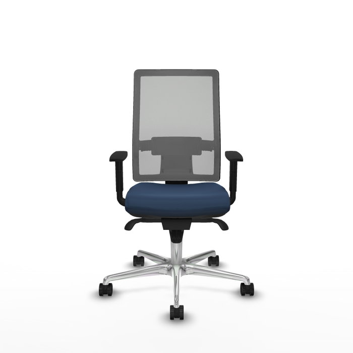 PIQUERAS Y CRESPO Silla de oficina Horna con mecanismo Sincro Azul marino y Gris
