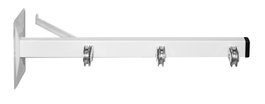 Tendedero de pared con 3 poleas, 460 mm, pack de 2 unidades, blanco