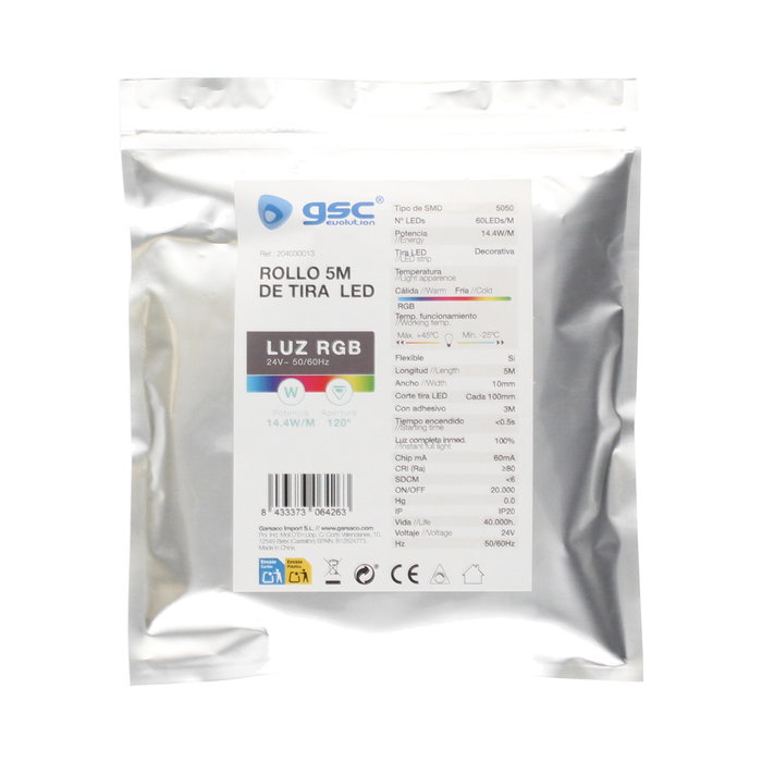 GSC Evolution Rollo de tira LED RGB 24V 14,4W/M 5m