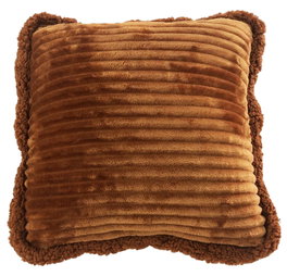 DKD Home Decor Cojín de Poliéster Borreguito Terracota 45x15x45 cm