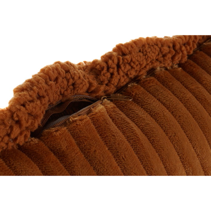 DKD Home Decor Cojín de Poliéster Borreguito Terracota 45x15x45 cm