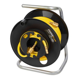 Powerplus Enrollador portátil con manguera PVC para aire 20 m, 17 bar, conexión 1/4" tipo euro