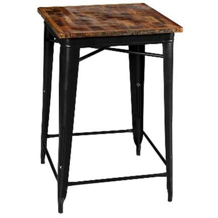 DKD Home Decor Mesa de Bar BAR METAL de Metal y Madera 66x66x102 DKD Home Decor Mesa de Bar BAR METAL de Metal y Madera 66x66x102