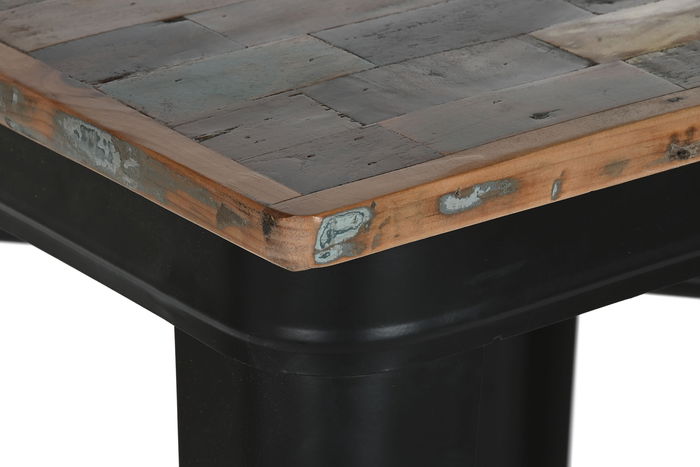DKD Home Decor Mesa Bar Horeca Metal Vintage 102x66x66 cm Metal Madera