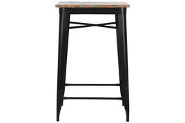 DKD Home Decor Mesa Bar Horeca Metal Vintage 102x66x66 cm Metal Madera