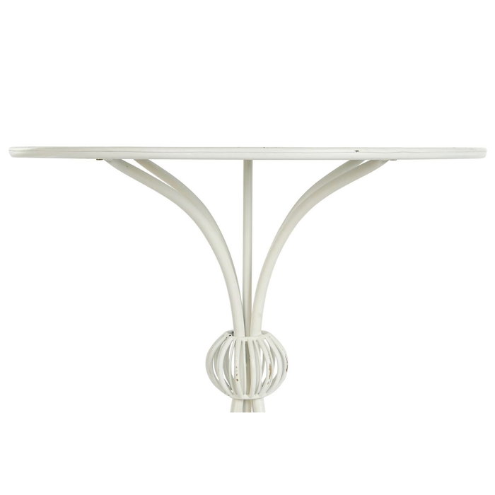 DKD Home Decor Mesita Auxiliar de Metal Blanco 81x81x81,5 cm