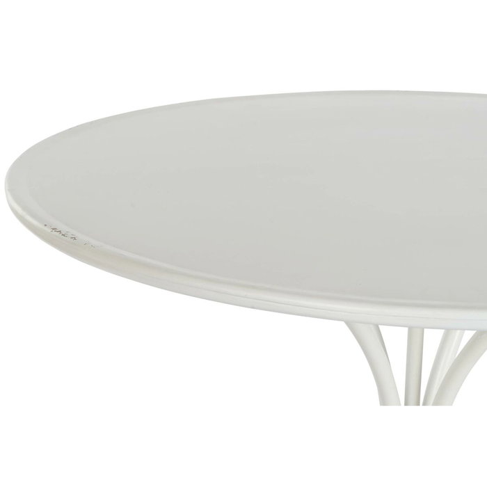 DKD Home Decor Mesita Auxiliar de Metal Blanco 81x81x81,5 cm