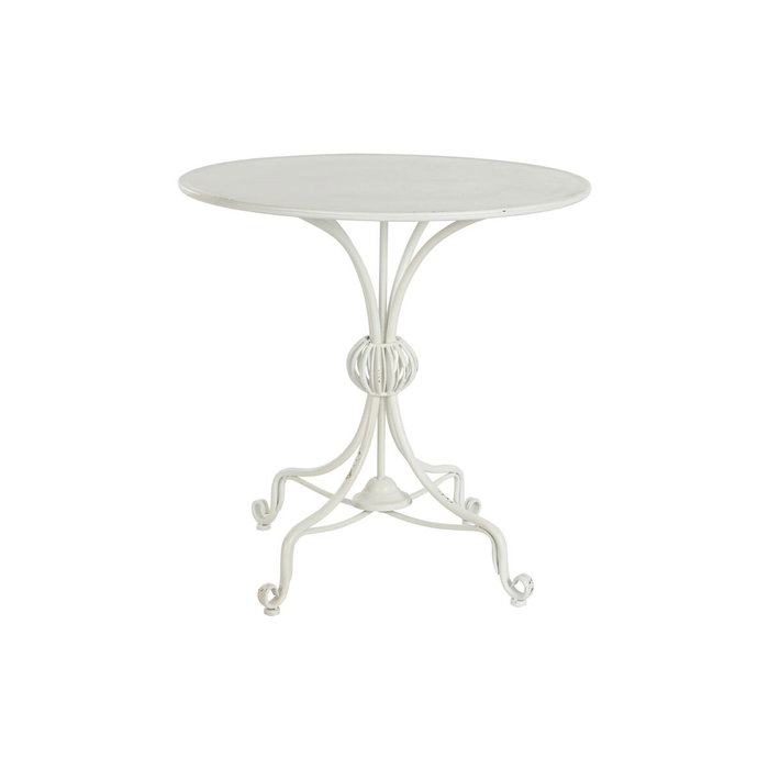 DKD Home Decor Mesita Auxiliar de Metal Blanco 81x81x81,5 cm