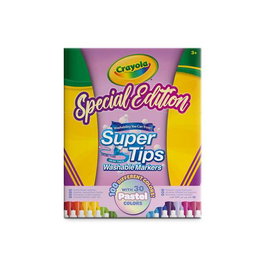Crayola Super Tips 100 Rotuladores Lavables Super Punta - 100 Colores Pastel