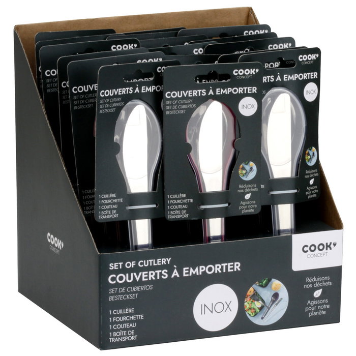 Cook Concept Juego de Cubiertos para Llevar TAKE AWAY 18 unidades