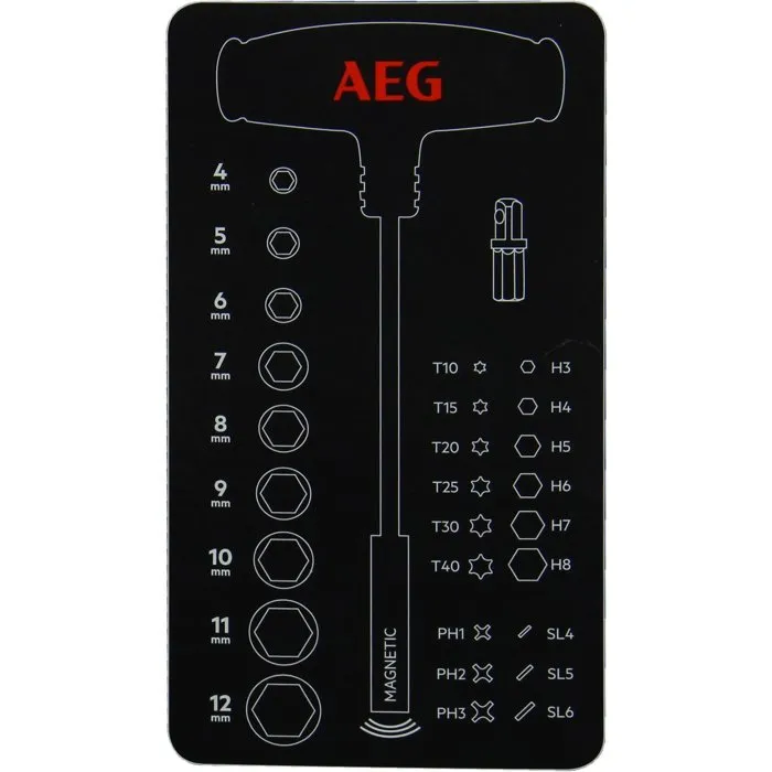 Aeg IMP005069 Juego de brocas y mango en T Aeg IMP005069 Juego de brocas y mango en T