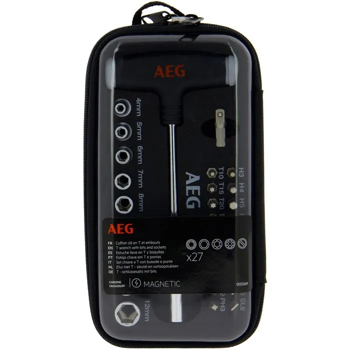 Aeg IMP005069 Juego de brocas y mango en T Aeg IMP005069 Juego de brocas y mango en T