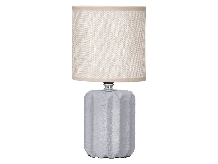 Giftdecor Lámpara Sobremesa Rayas Gris 13x13x19 cm Cerámica (Set de 12)