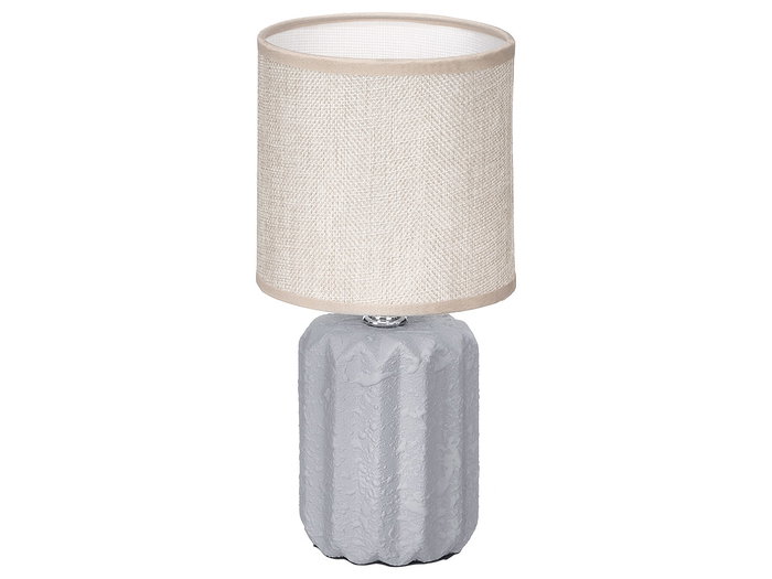 Giftdecor Lámpara Sobremesa Rayas Gris 13x13x19 cm Cerámica (Set de 12)